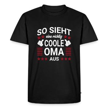 Style mamie cool - T-shirt Premium bio Homme - noir - Devant - Nico (187cm)