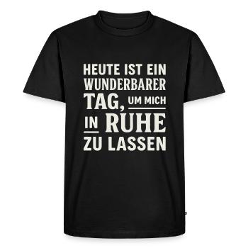 Leave Alone – design sarcastique - T-shirt Premium bio Homme - noir - Devant - Nico (187cm)
