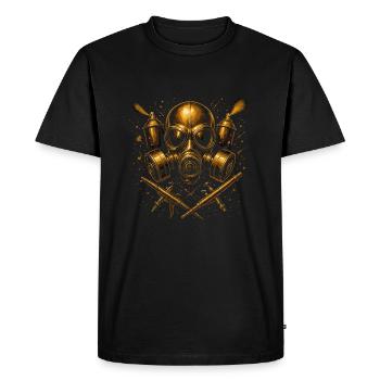 Graffiti aérographe Art Masque d’Art Urbain - T-shirt Premium bio Homme - noir - Devant - Nico (187cm)