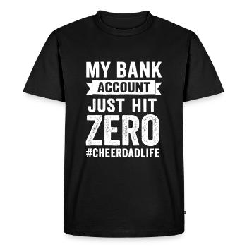 Cheer Dad Konto Leer Humor - Männer Premium Bio T-Shirt - Schwarz - Vorne - Nico (187cm)