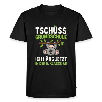 Goodbye Elementary School Koala 5th Grade - Men's Premium Organic T-Shirt - black - Front - Nico (187cm)