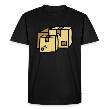 Packages Delivery Packages paquet Post - Men's Premium Organic T-Shirt - black - Front - Nico (187cm)