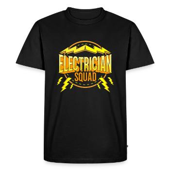 Citation ironique Electrician Electronic Worker - T-shirt Premium bio Homme - noir - Devant - Nico (187cm)