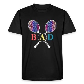 badminton crossminton badminton racket - Men's Premium Organic T-Shirt - black - Front - Nico (187cm)
