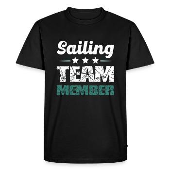 Sailing Team - Men's Premium Organic T-Shirt - black - Front - Nico (187cm)