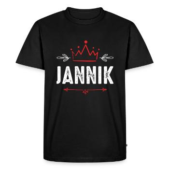 Jannik - T-shirt Premium bio Homme - noir - Devant - Nico (187cm)