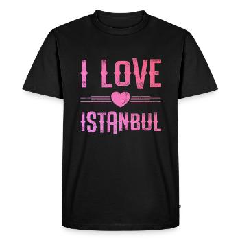 J’aime Istanbul - T-shirt Premium bio Homme - noir - Devant - Nico (187cm)