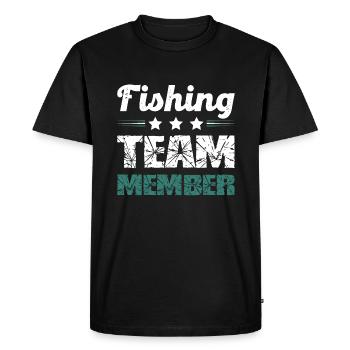 Équipe de pêche - T-shirt Premium bio Homme - noir - Devant - Nico (187cm)