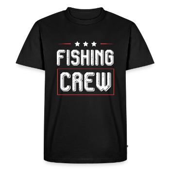 Fishing Crew - Men's Premium Organic T-Shirt - black - Front - Nico (187cm)