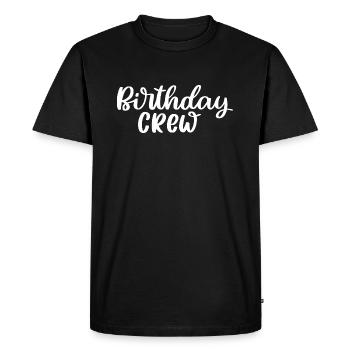 Équipe d’anniversaire - T-shirt Premium bio Homme - noir - Devant - Nico (187cm)