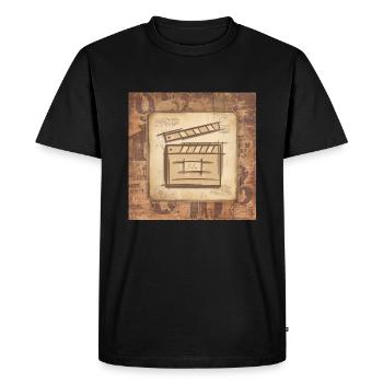Vintage Filmklappe - Réalisateur, Acteur. - T-shirt Premium bio Homme - noir - Devant - Nico (187cm)