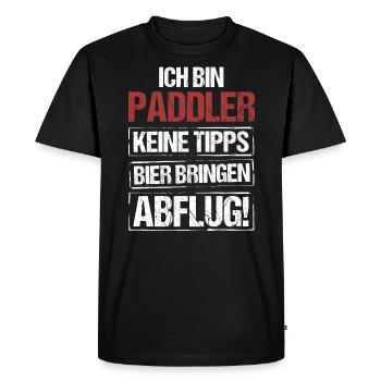 Je suis un pagayeur - apportez de la bière et partez - T-shirt Premium bio Homme - noir - Devant - Nico (187cm)