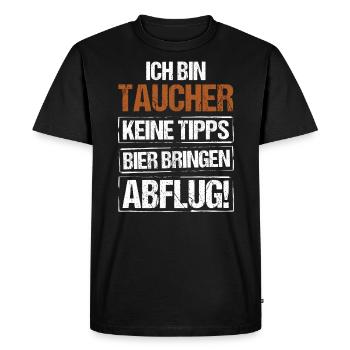 I'm a diver - bring beer and take off - Men's Premium Organic T-Shirt - black - Front - Nico (187cm)
