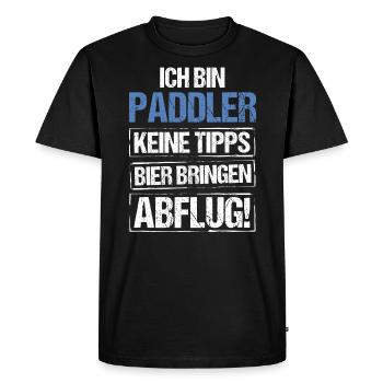 I'm a paddler - bring beer and take off - Men's Premium Organic T-Shirt - black - Front - Nico (187cm)