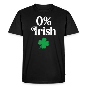 0 % Irlandais - T-shirt Premium bio Homme - noir - Devant - Nico (187cm)