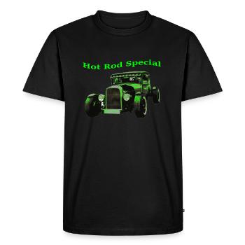 Hot Rod - Men's Premium Organic T-Shirt - black - Front - Nico (187cm)