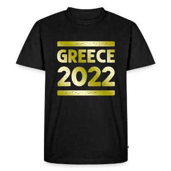 Greece Party Crew - Men's Premium Organic T-Shirt - black - Front - Nico (187cm)