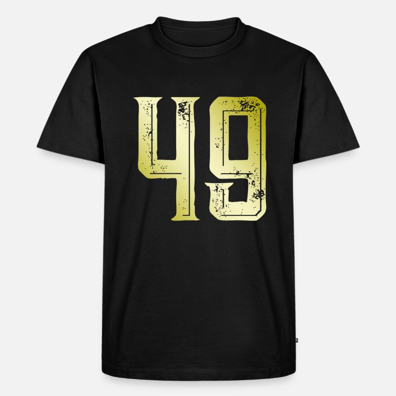 49 Zahl Symbol - Männer Premium Bio T-Shirt - Schwarz