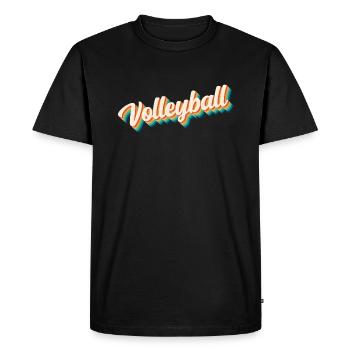 Volleyball coloré - T-shirt Premium bio Homme - noir - Devant - Nico (187cm)