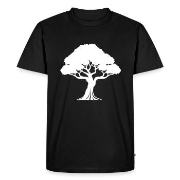 Tree Symbol Silhouette - Men's Premium Organic T-Shirt - black - Front - Nico (187cm)
