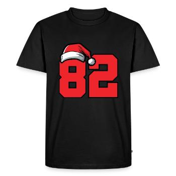 82 Nombre Noël - T-shirt Premium bio Homme - noir - Devant - Nico (187cm)