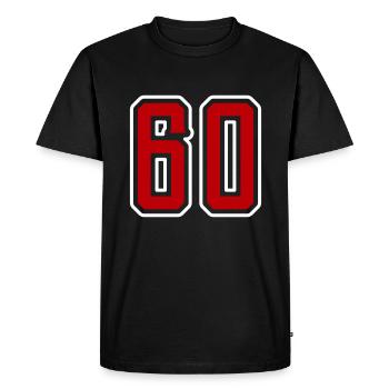 Symbole de 60 chiffres - T-shirt Premium bio Homme - noir - Devant - Nico (187cm)