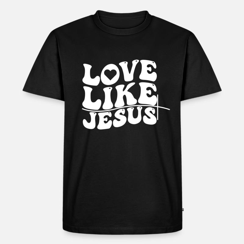 Aimer comme Jésus - T-shirt Premium bio Homme - noir