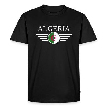J’aime l’Algérie, T-Shirt Design Style Élégance - T-shirt Premium bio Homme - noir - Devant - Nico (187cm)