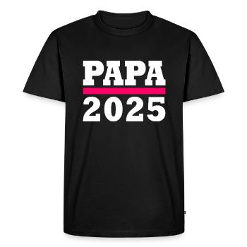 Papa 2025 - T-shirt Premium bio Homme - noir - Devant - Nico (187cm)