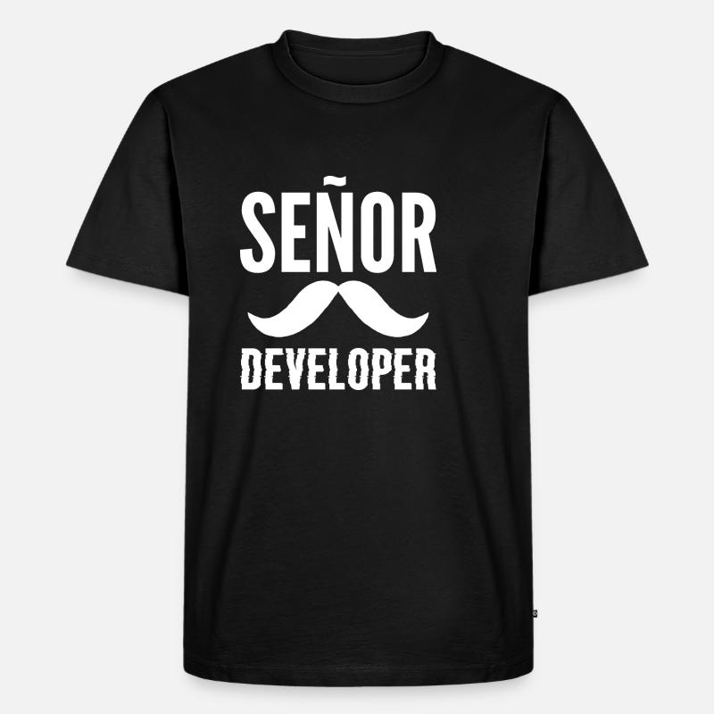 Senor-Entwickler Programmierer Gift - Männer Premium Bio T-Shirt - Schwarz