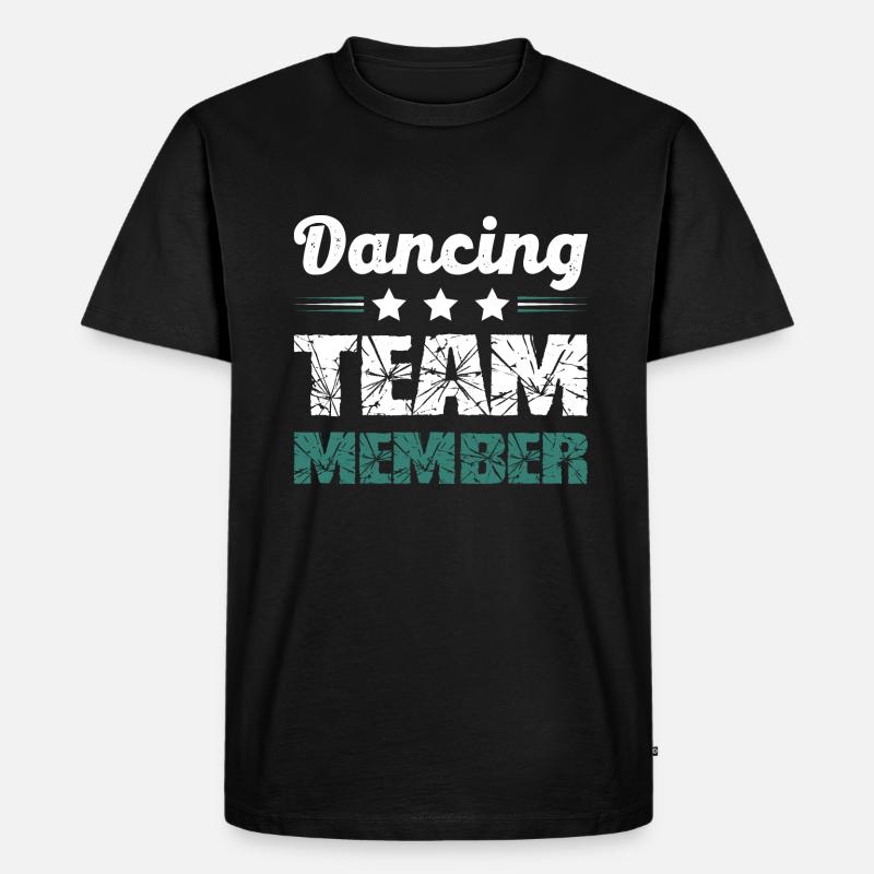 Dancing Team - Männer Premium Bio T-Shirt - Schwarz