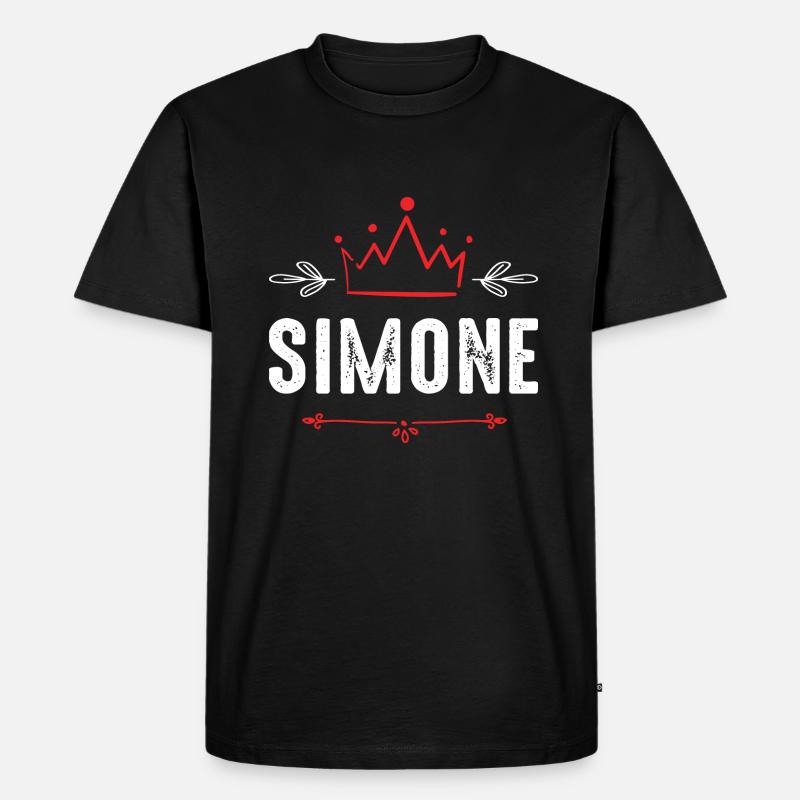 Simone - Männer Premium Bio T-Shirt - Schwarz