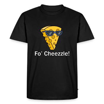 Cheezzle Ironic Quote Cheezzle Cheemaker Fast Food - T-shirt Premium bio Homme - noir - Devant - Nico (187cm)
