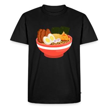 Nourriture japonaise à base de poisson rouge et de - T-shirt Premium bio Homme - noir - Devant - Nico (187cm)