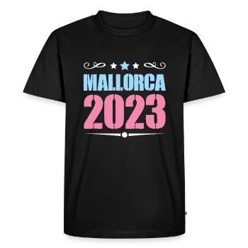 Mallorca 2023 - Men's Premium Organic T-Shirt - black - Front - Nico (187cm)