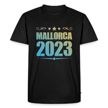 Mallorca 2023 - Men's Premium Organic T-Shirt - black - Front - Nico (187cm)