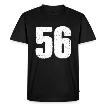 56 Number jersey - Men's Premium Organic T-Shirt - black - Front - Nico (187cm)