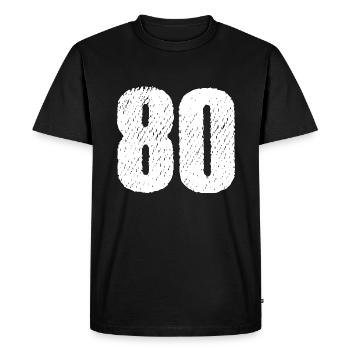 80 number jersey - Men's Premium Organic T-Shirt - black - Front - Nico (187cm)