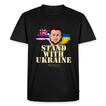 Ukraine Hawaï - T-shirt Premium bio Homme - noir - Devant - Nico (187cm)