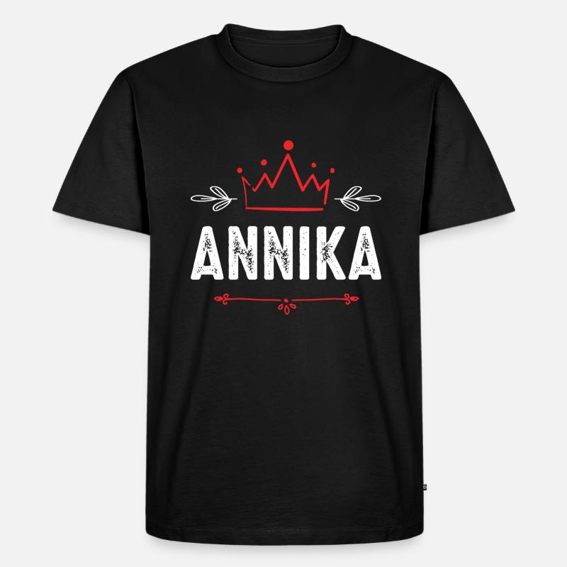 Annika - Männer Premium Bio T-Shirt - Schwarz