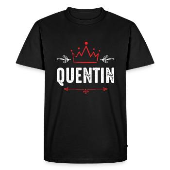 Quentin - T-shirt Premium bio Homme - noir - Devant - Nico (187cm)