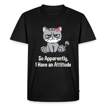 Apparemment, j’ai un sarcastique et drôle - T-shirt Premium bio Homme - noir - Devant - Nico (187cm)