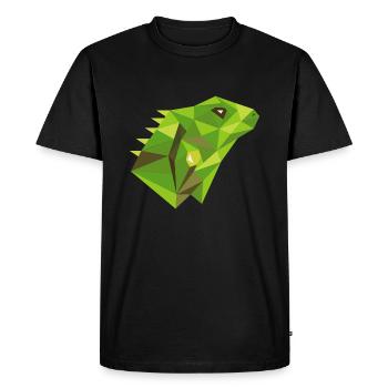 Lizard Art Puristic Wildlife Animal Reptiles - Men's Premium Organic T-Shirt - black - Front - Nico (187cm)