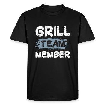 Grill Team - Men's Premium Organic T-Shirt - black - Front - Nico (187cm)