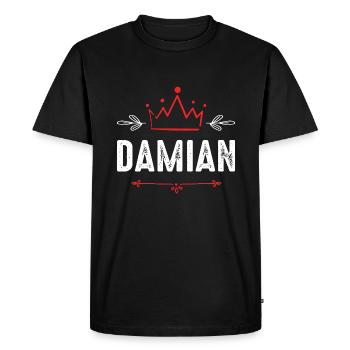Damian - T-shirt Premium bio Homme - noir - Devant - Nico (187cm)