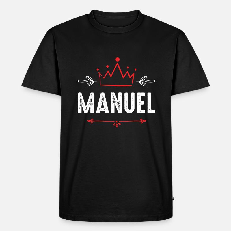 Manuel - Männer Premium Bio T-Shirt - Schwarz
