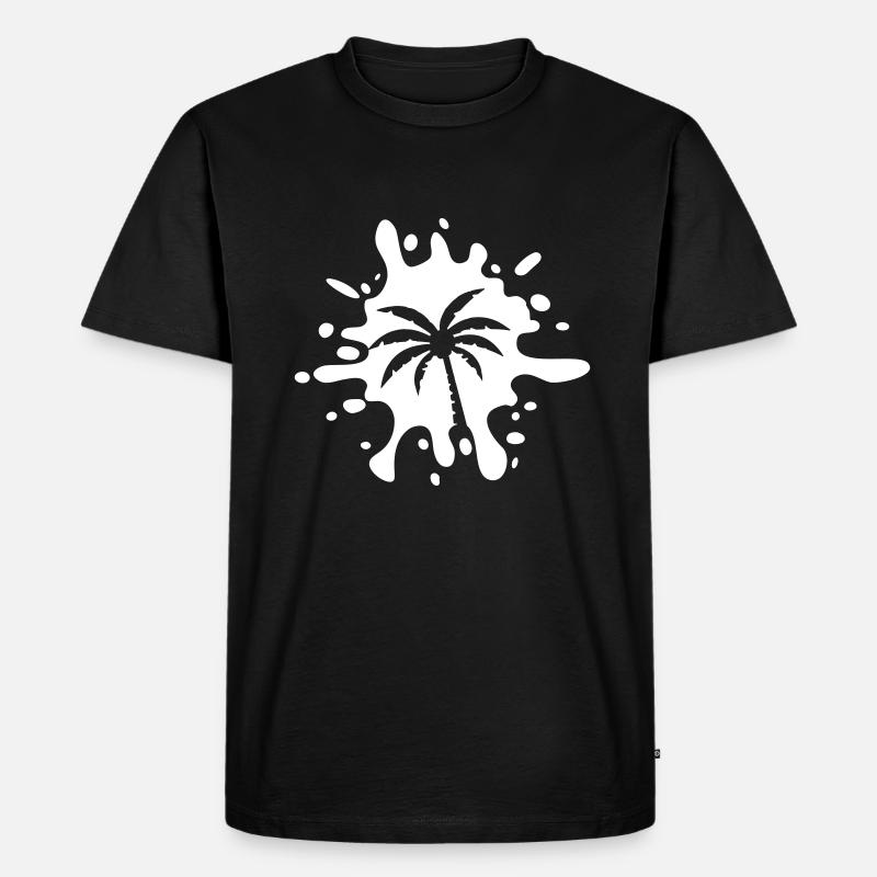 Palme Symbol Klecks - Männer Premium Bio T-Shirt - Schwarz