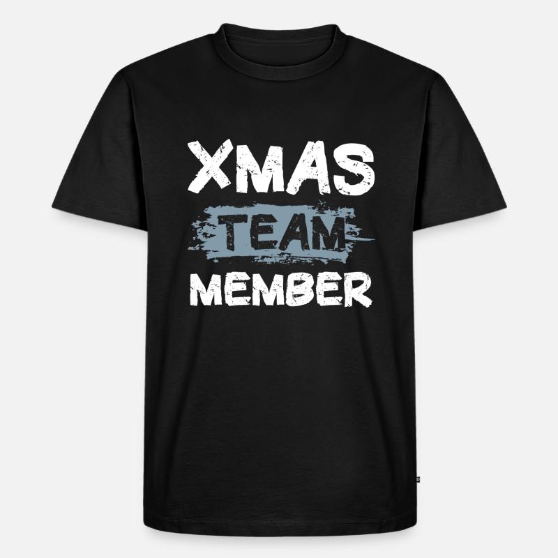 Xmas Team - Männer Premium Bio T-Shirt - Schwarz