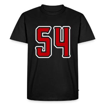 Symbole numérique 54 - T-shirt Premium bio Homme - noir - Devant - Nico (187cm)