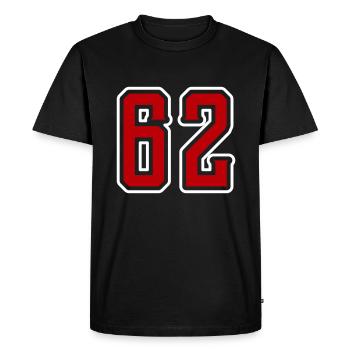 Symbole numérique 62 - T-shirt Premium bio Homme - noir - Devant - Nico (187cm)